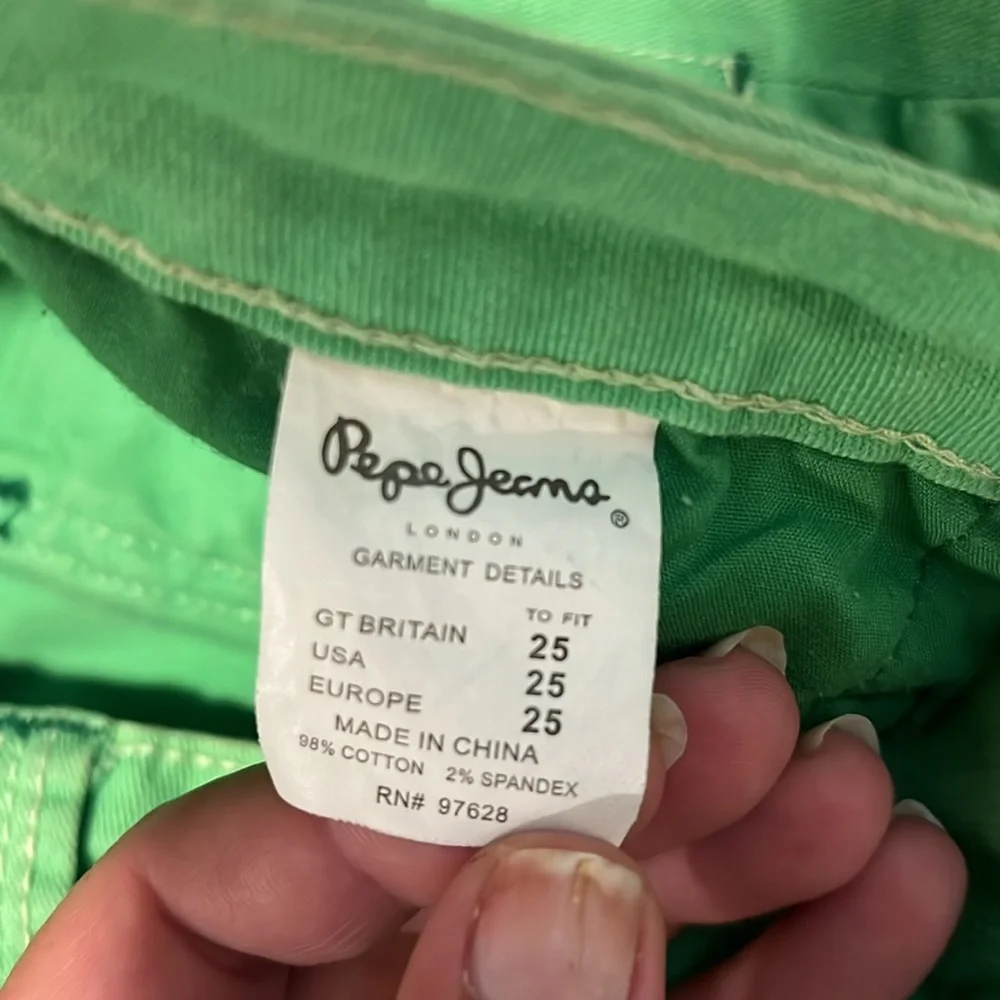 Classic Pepe London Jean Green distressed Studded Jeans - Picture 16 of 16